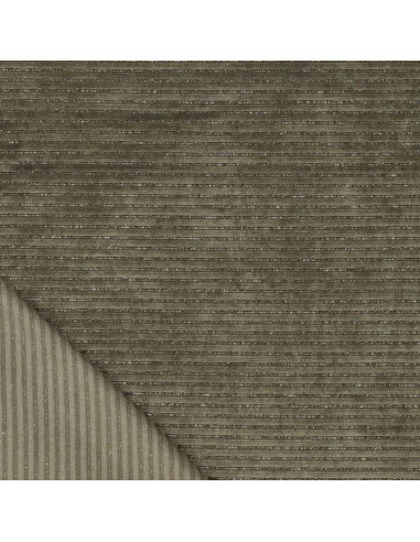Gestreepte lurex fluweelstof - Donkergroen