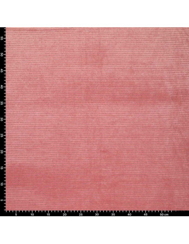 Gestreepte lurex fluweelstof - Oudroze