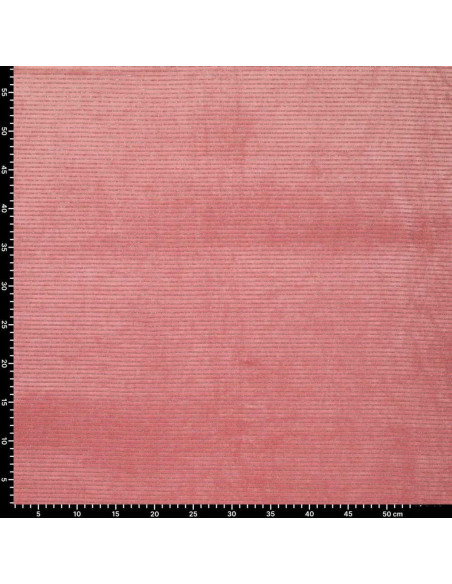 Gestreepte lurex fluweelstof - Oudroze