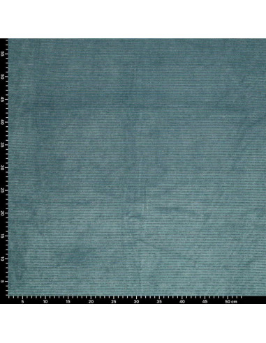 Gestreepte lurex fluweelstof - Blauwgrijs