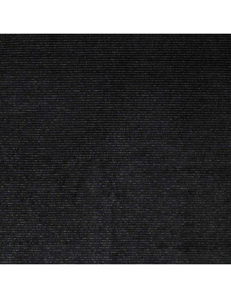 Gestreepte lurex fluweelstof - Zwart