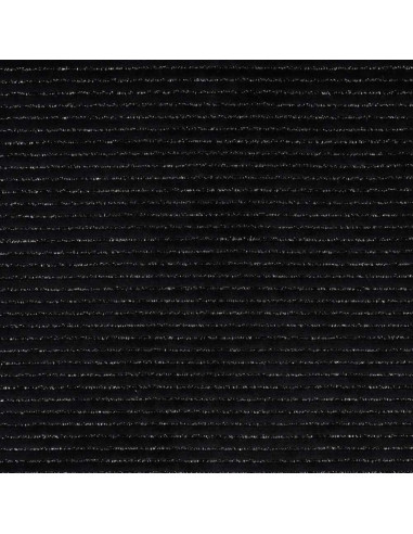 Gestreepte lurex fluweelstof - Zwart