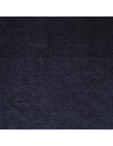 Gestreepte lurex fluweelstof - Marineblauw