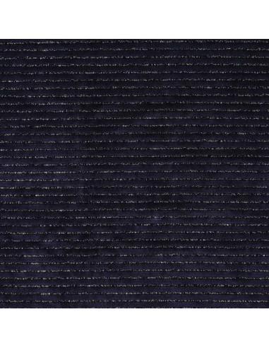 Gestreepte lurex fluweelstof - Marineblauw