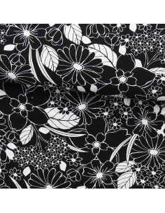 Fantasie viscose stof - Joelle zwart en wit