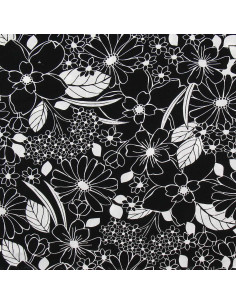 Fantasie viscose stof - Joelle zwart en wit 2