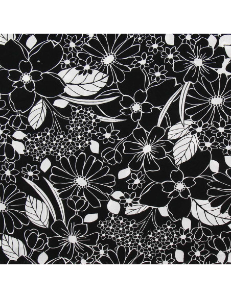 Fantasie viscose stof - Joelle zwart en wit