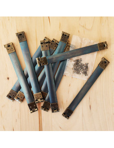 Set van 10 bronzen kliksluitingen - 10 cm