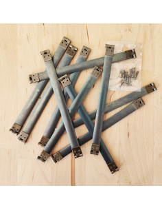 Set van 10 bronzen kliksluitingen - 14 cm