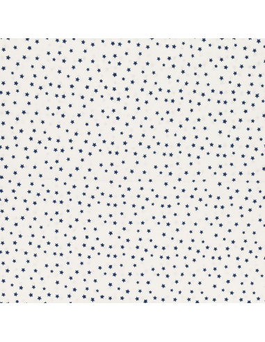 Fantasie katoenen popeline stof - Indigo ster