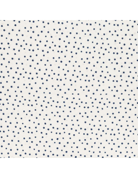 Fantasie katoenen popeline stof - Indigo ster