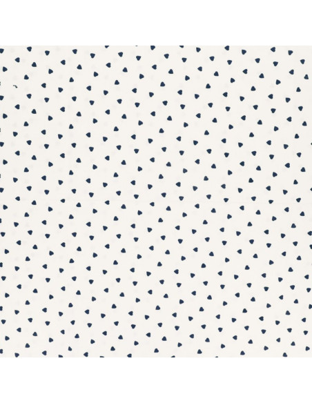 Fantasie katoenen popeline stof - Indigo hart