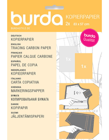 Burda carbon kalkpapier - Geel en Wit
