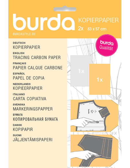 Burda carbon kalkpapier - Geel en Wit