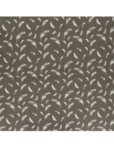 Fantasie katoenen popeline stof - Taupe veer 2