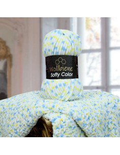 Softy Color Wollbiene veelkleurig chenilledraad