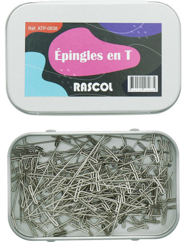 Doos met 150 T-vormige breinaalden van Rascol