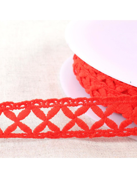 Guipure ruitpatroon - Rood
