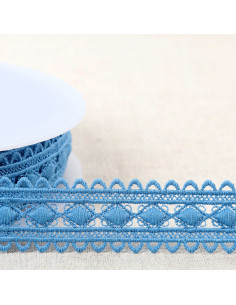 Ruitvormige guipure - Lavendelblauw