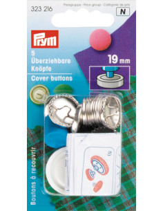 Doos met 5 knopen om te bekleden met gereedschap 19 mm