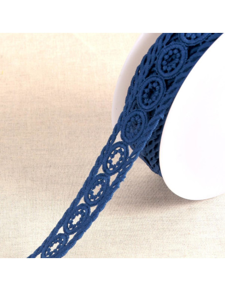 Guipure cirkel - Marineblauw
