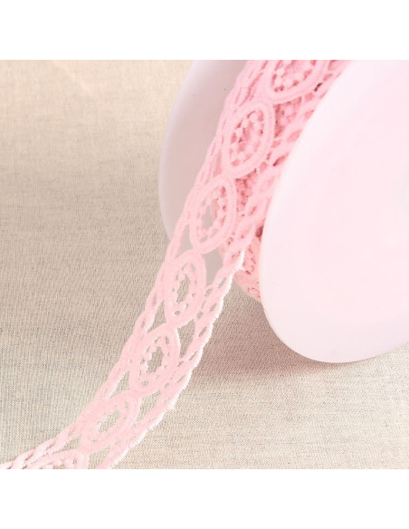 Guipure cirkel - Roze