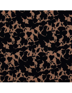 Fantasie viscose stof - Oinette beige en zwart 2