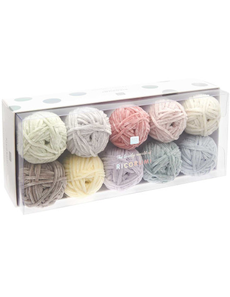 Doos met 10 bollen Ricorumi Nilli Nilli Pastel garen