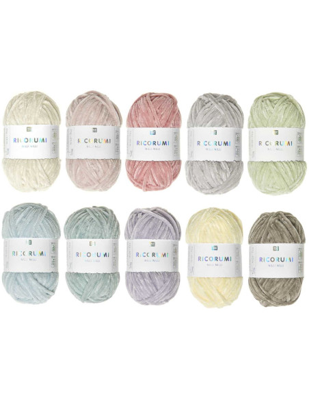 Doos met 10 bollen Ricorumi Nilli Nilli Pastel garen