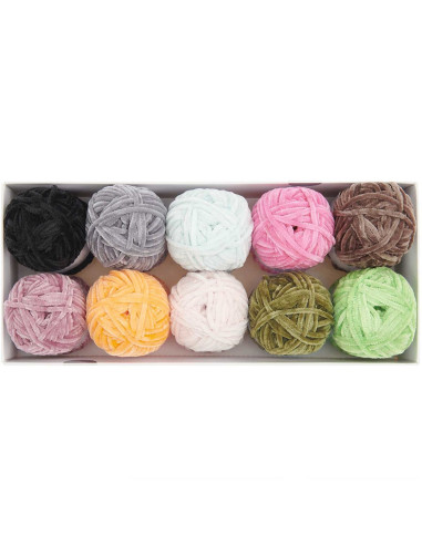 Doos met 10 bollen Ricorumi Nilli Nilli Fashion garen