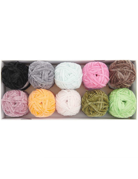 Doos met 10 bollen Ricorumi Nilli Nilli Fashion garen