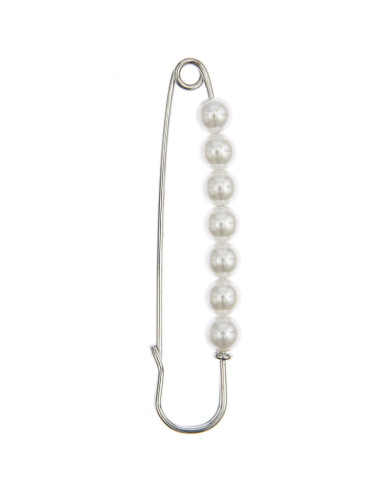 Kiltspeld 76 mm - Zilver met parels
