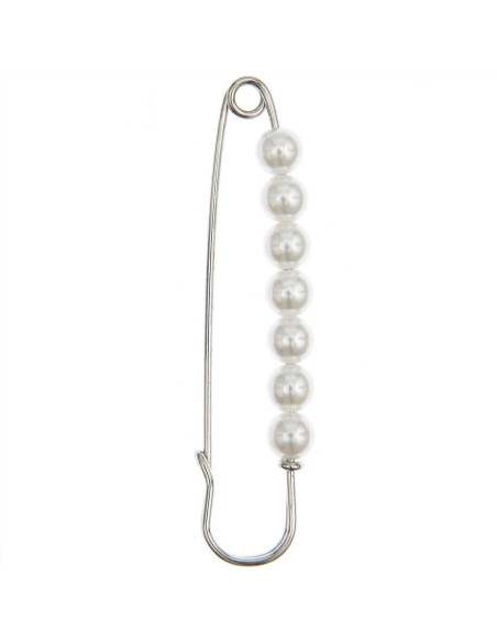 Kiltspeld 76 mm - Zilver met parels