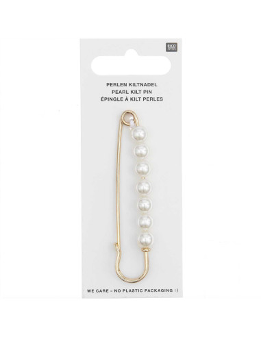 Kiltspeld 76 mm - Goud met parels