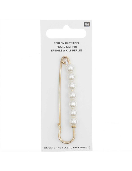 Kiltspeld 76 mm - Goud met parels