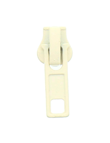Cursor voor synthetische sluiting 6 mm - Ecru