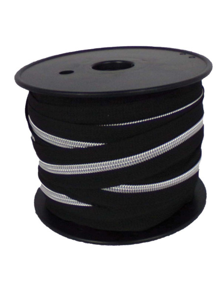 Nylon sluiting 5 mm lurex - Zwart en zilver