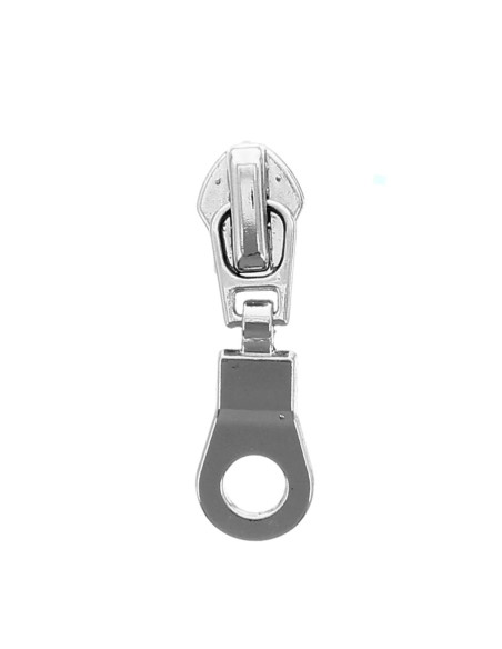 Ritscursor voor nylon sluiting 5 mm - Zilver