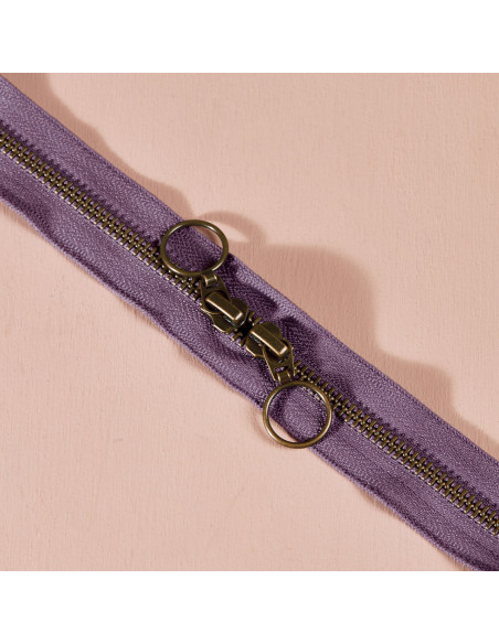 Dubbele schuifsluiting messing Divine Parma 60 cm - Atelier Brunette