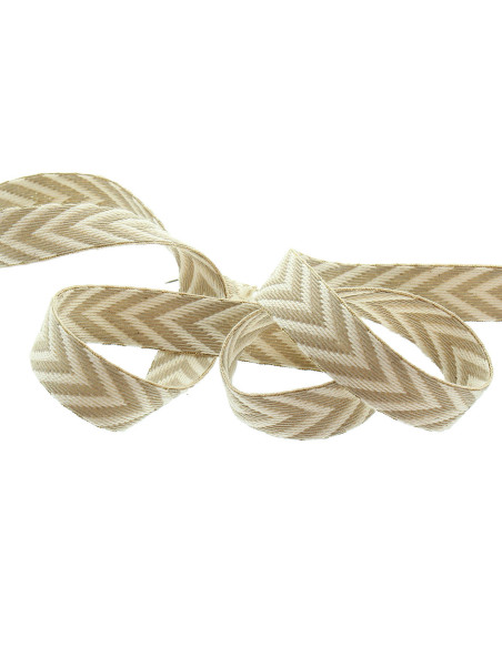 Chevronpatroon - Beige en natuurlijk