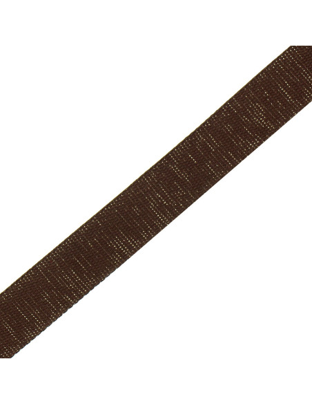 Glanzende katoenen riem voor tas - Bruin