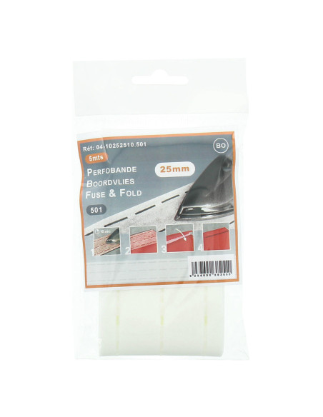 Snelle randvoering Perfobande 25 mm - Wit