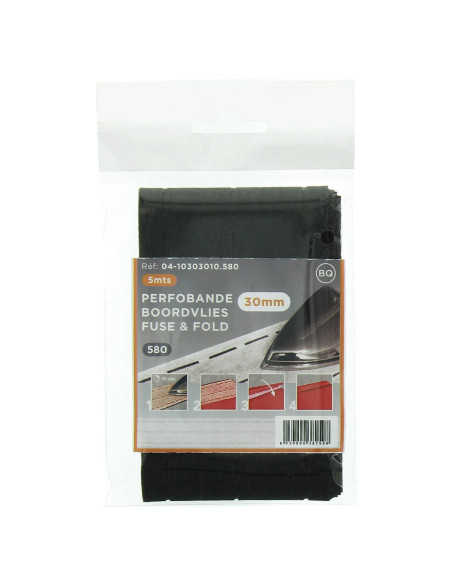 Versteviging voor snelle rand Perfobande 30 mm - Zwart