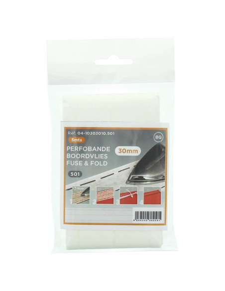 Versteviging voor snelle rand Perfobande 30 mm - Wit