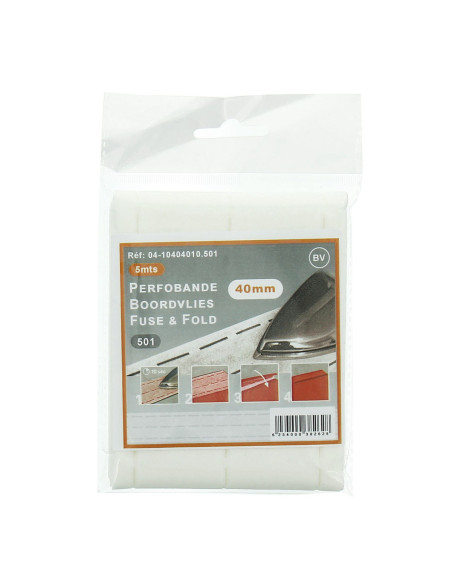 Versteviging voor snelle rand Perfobande 40 mm - Wit