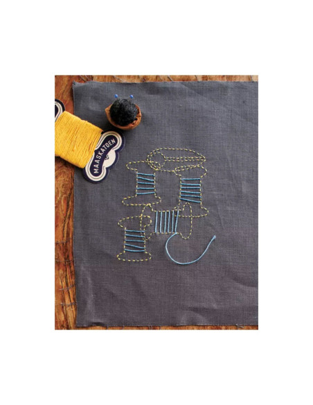 Sashiko borduurboek verfraaid