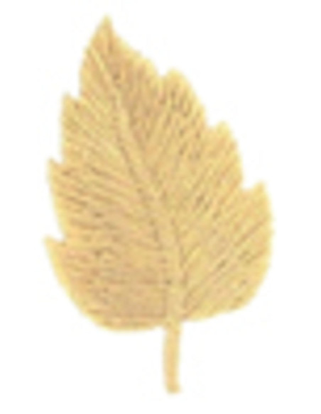 Beige strijkembleem blad