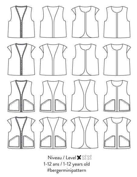 Patroon van Berger Mini gilet of vest - Atelier Scämmit
