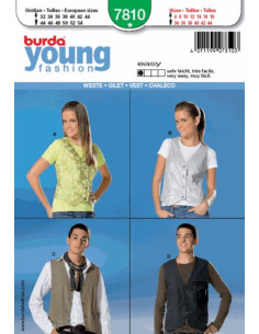 Vest patroon - Burda 7810