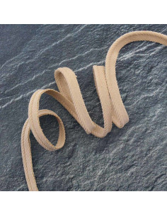 Ribfluweel paspel - Beige